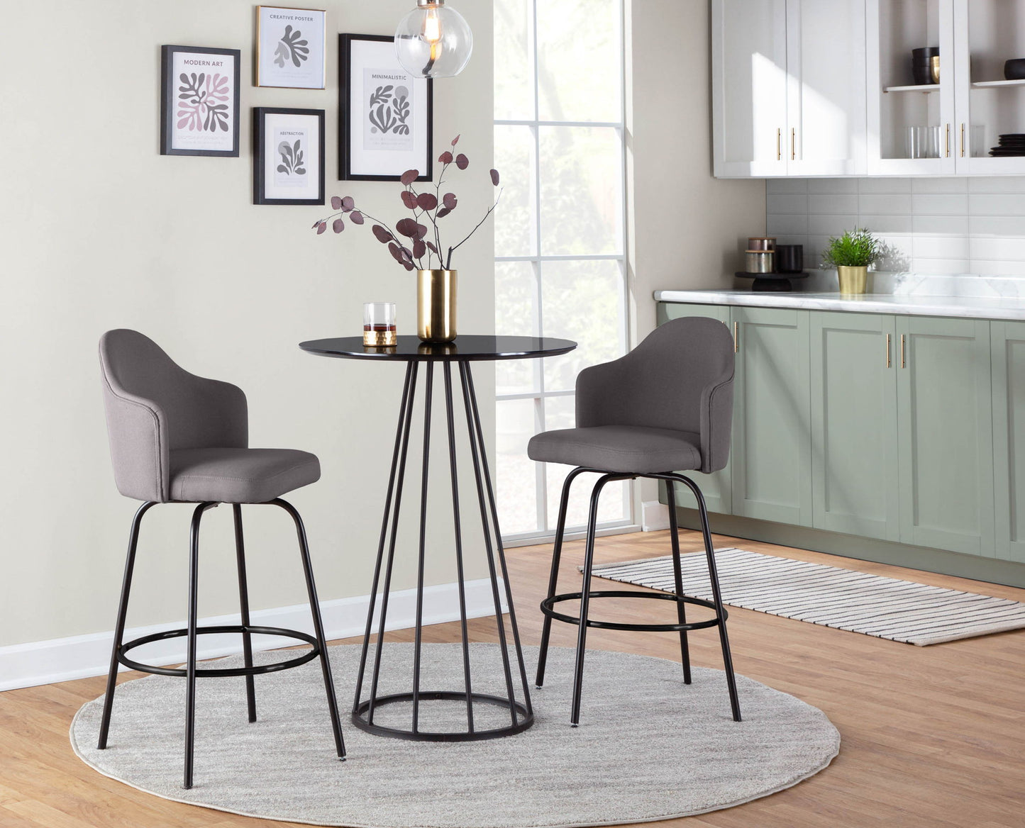 Ahoy - Contemporary Fixed Height Counter Stool (Set of 2) Lumi Source
