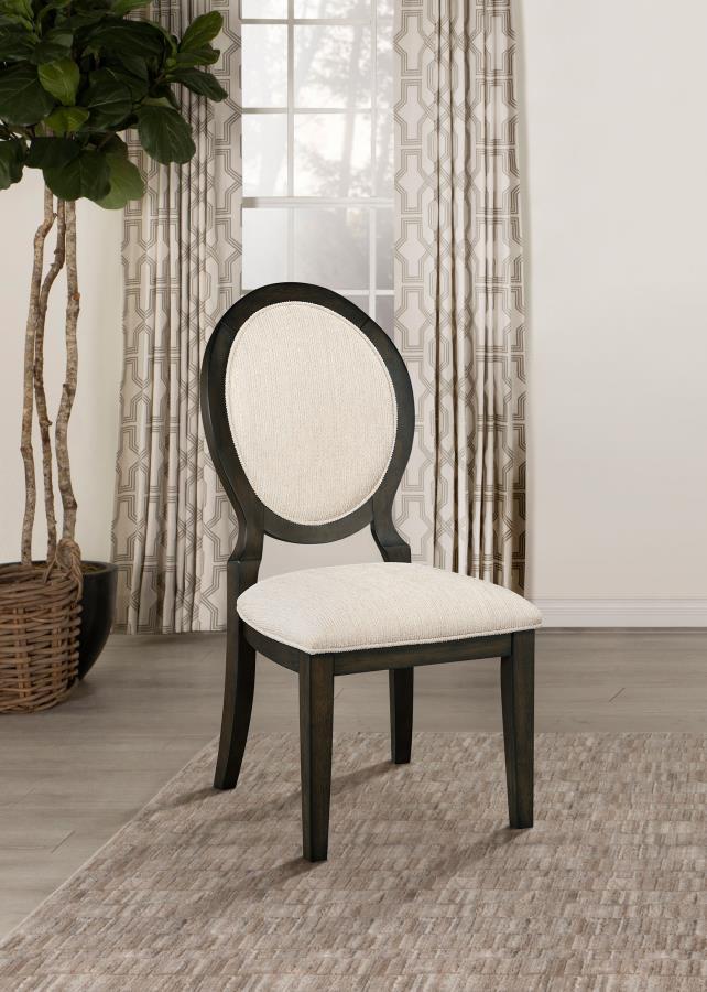 Twyla - Oval Back Dining Side Chair (Set of 2) - Dark Cocoa CoasterEssence
