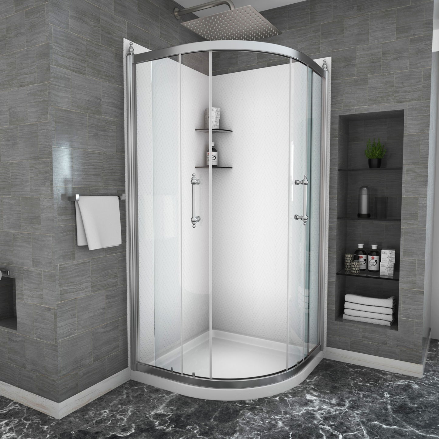 Framed Tub Shower Enclosure With Clear Tempered Glass Daily Nest