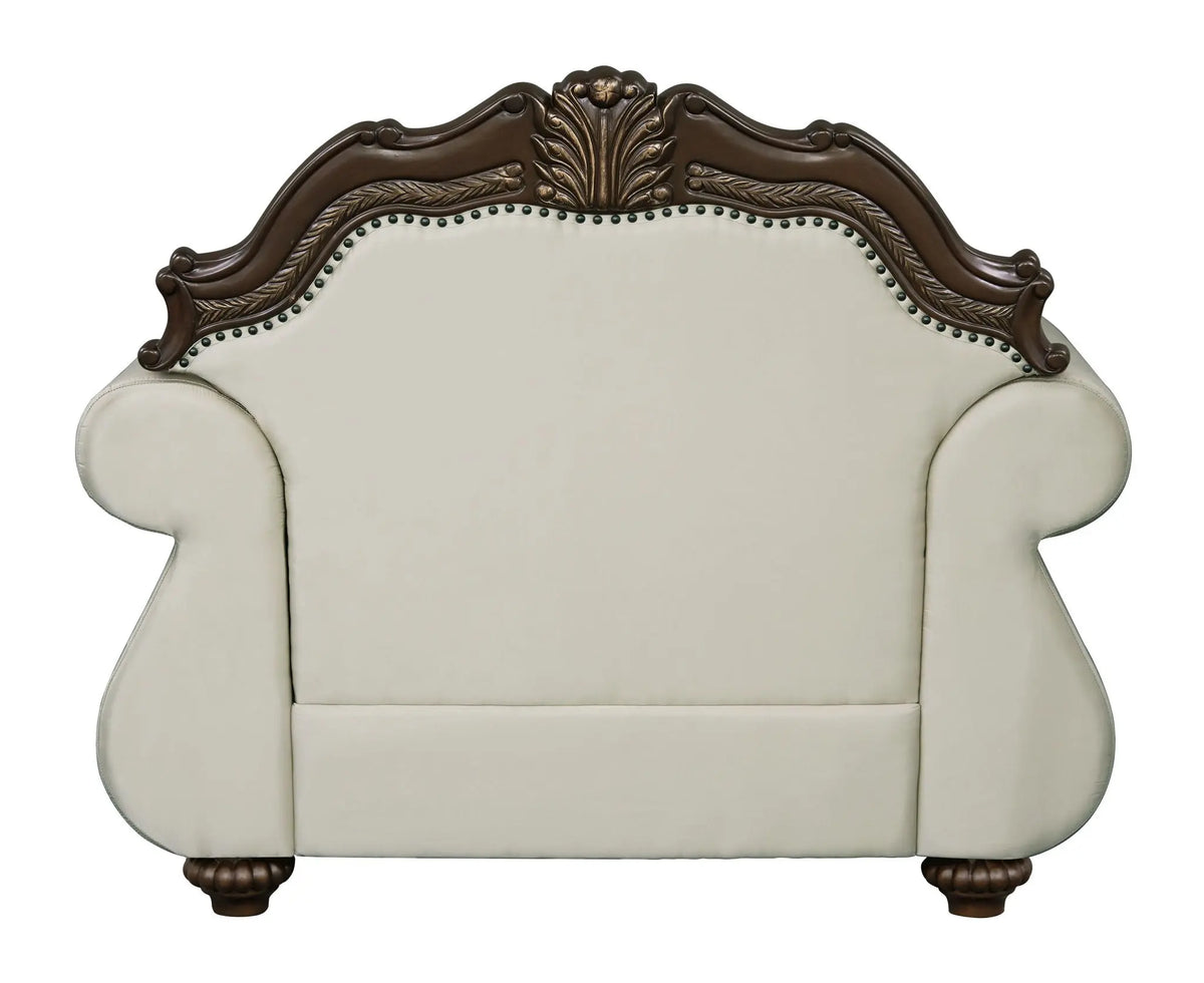 Pierce - Chair With Pillow - Beige / Cherry Acme