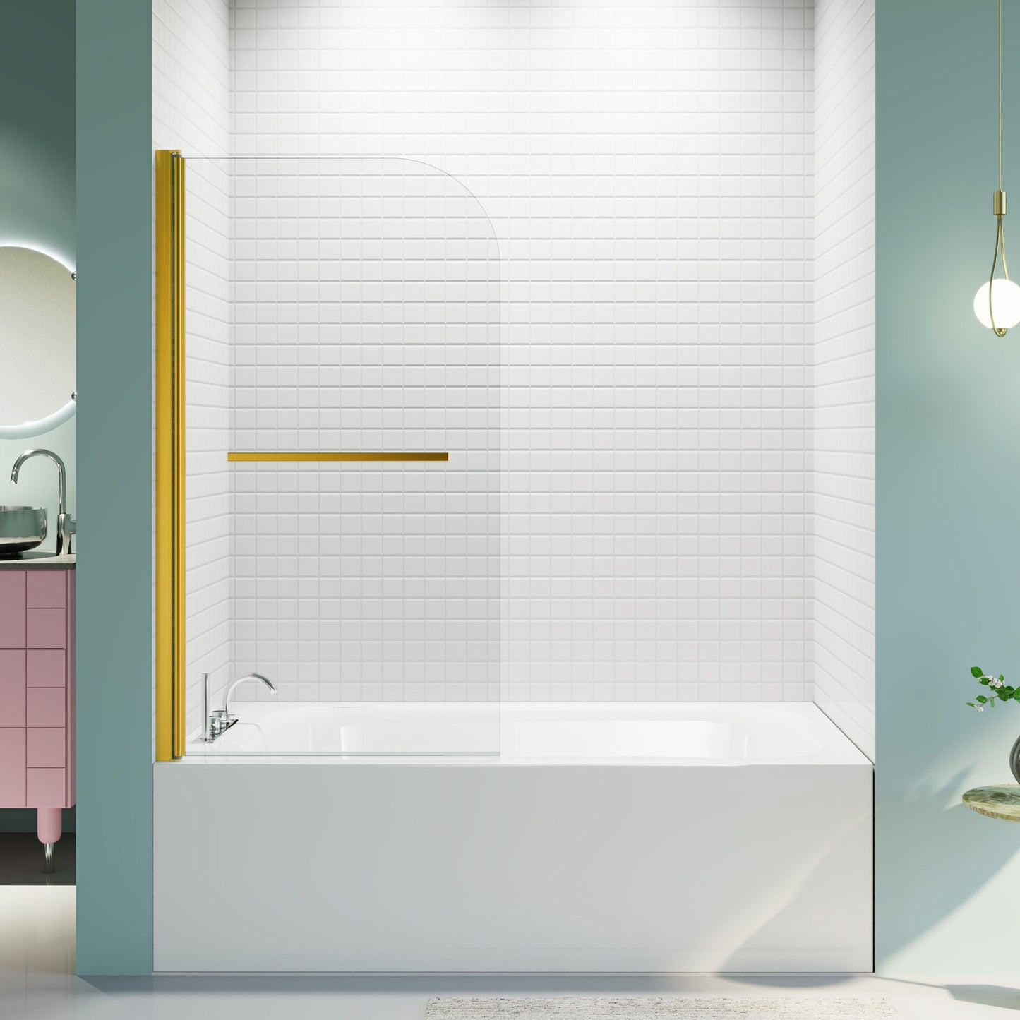 Frameless Shower Doors For Bathtub, 1 / 4" Tempered Glass Daily Nest