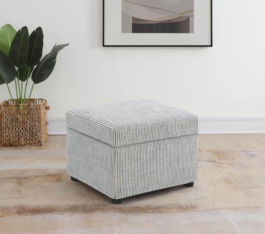 Winter - Upholstered Hydraulic Lift Top Storage Ottoman - Snoozhouse