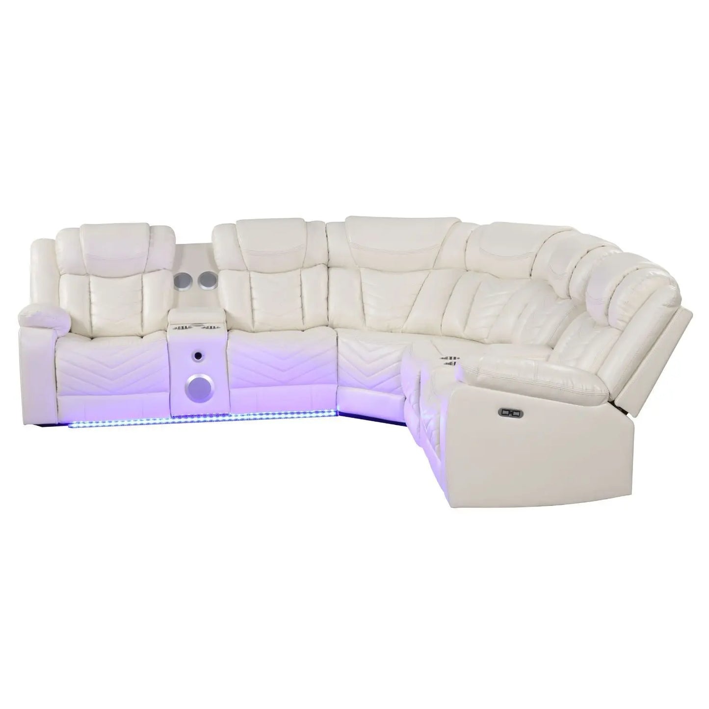 Challenger - Recliner Sectional Sofa, Built In USB, C Ports & Bluetooth Matrix Furniture Group
