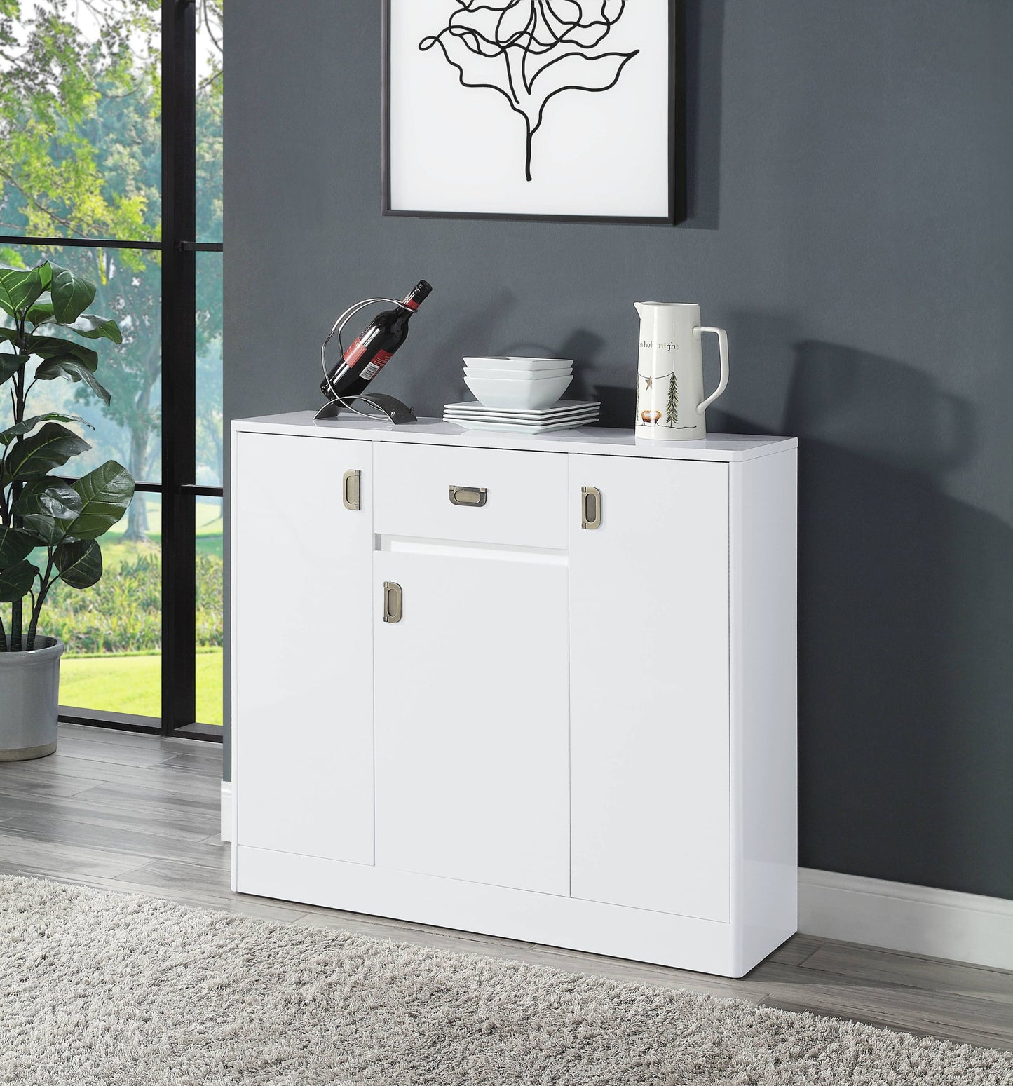 Pagan - High Gloss Server - White Acme