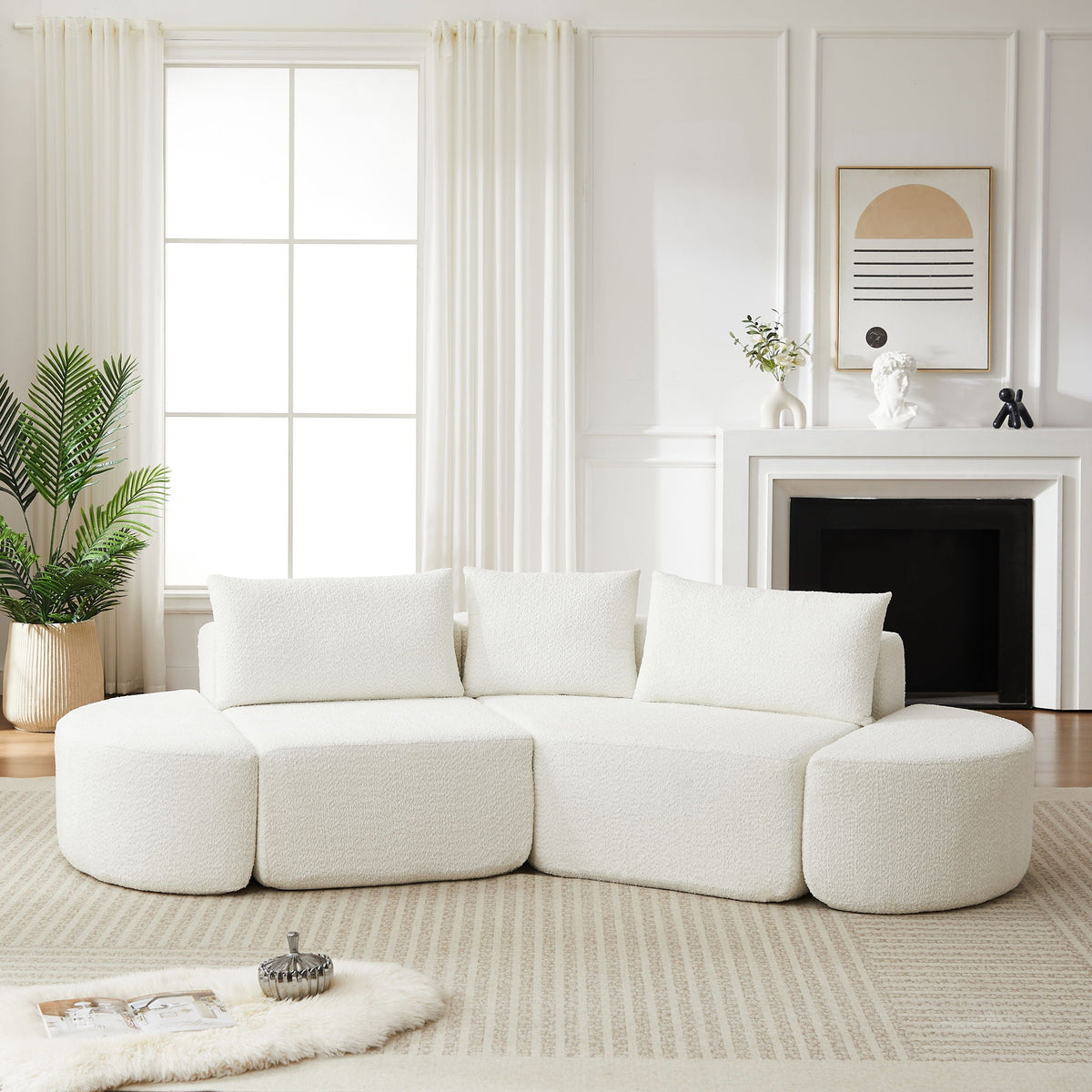 V - Shaped Modular Sofa Set With 3 Pillow Home Essentials