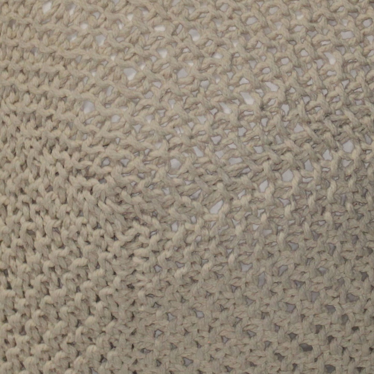 Semi Rounded Pouf, Cable Knitted, Perfect Seating Home Essentials