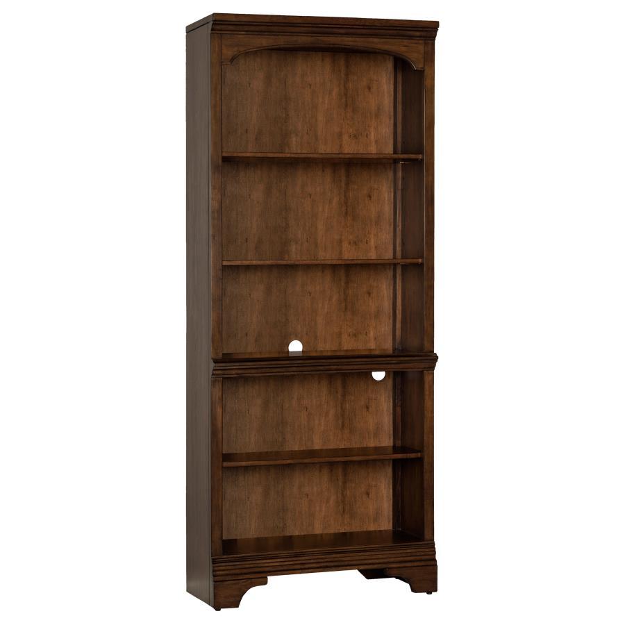 Hartshill - 5-Shelf Bookcase - Burnished Oak CoasterElevations