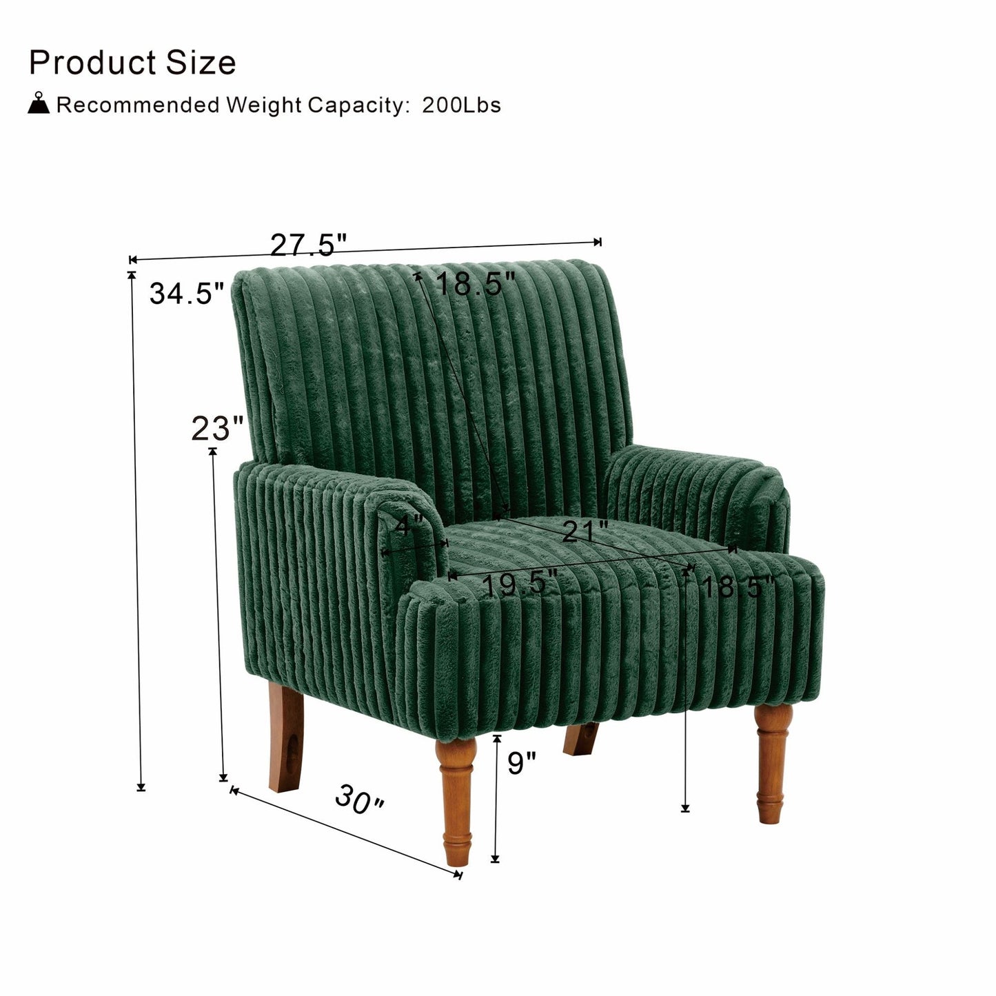 Accent Comfortable Upholstered Armchair For Living Room Home Essentials