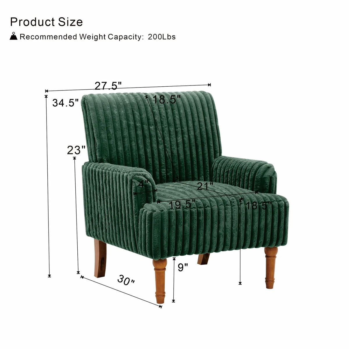 Accent Comfortable Upholstered Armchair For Living Room Home Essentials
