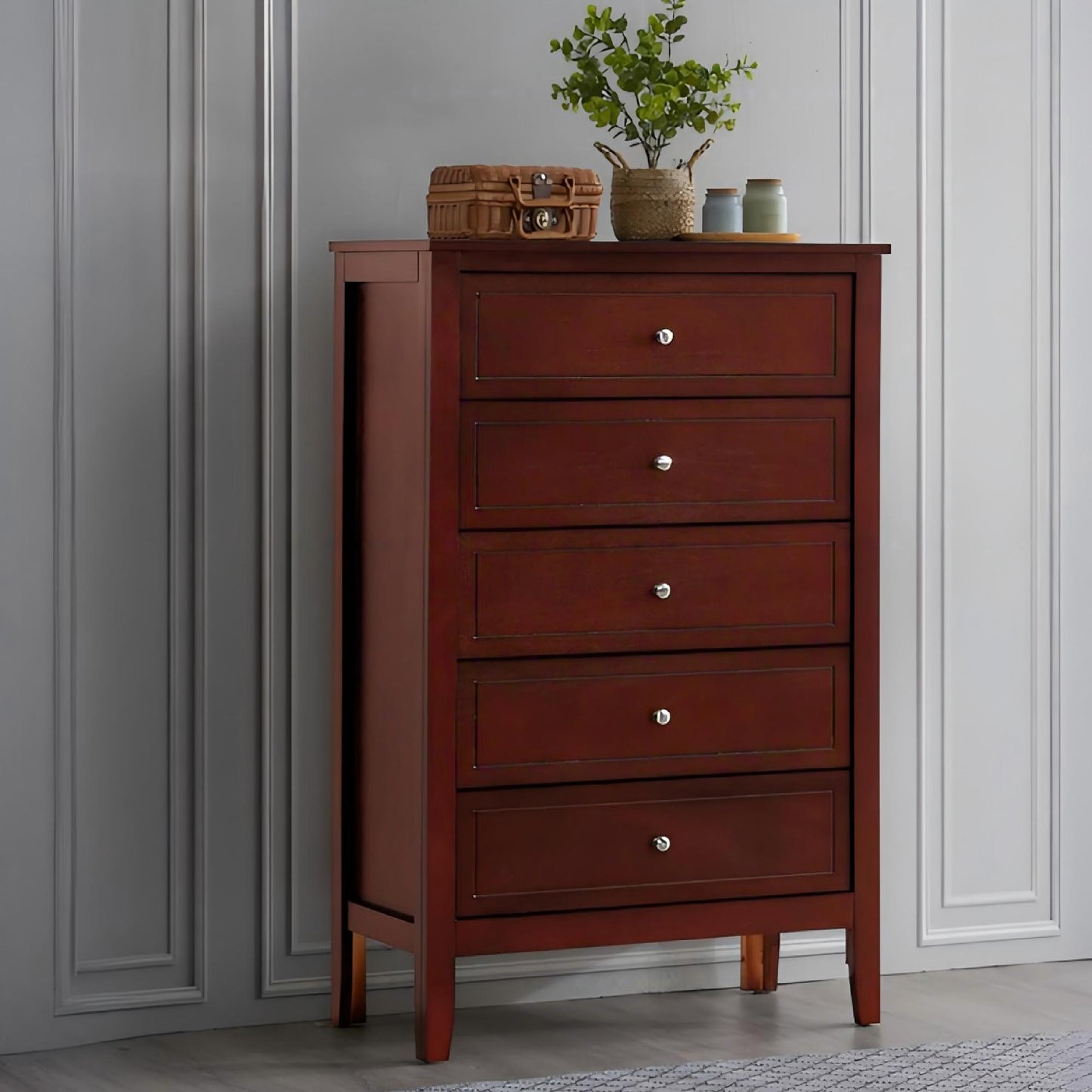 Daniel - Chest, 5 Drawer Storage Unit - Cherry Glory Furniture