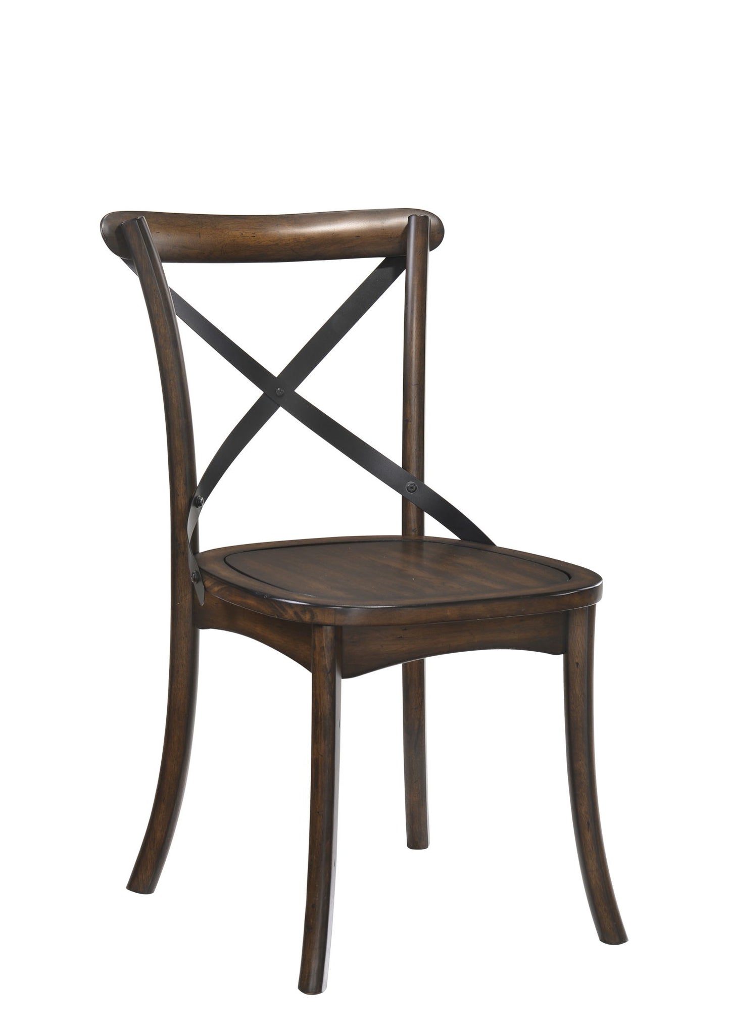 Kaelyn - Metal Side Chair (Set of 2) - Dark Oak Acme
