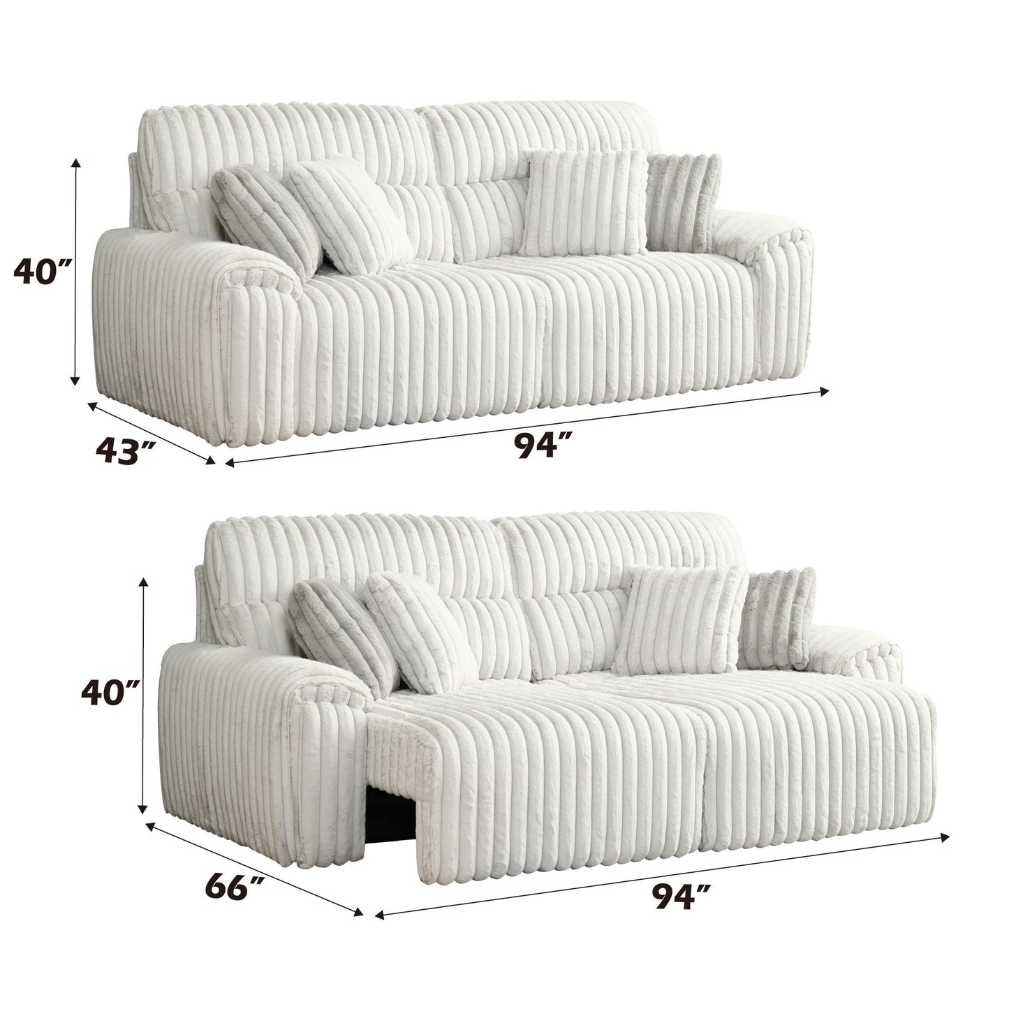 Jaya - Power Motion Sofa With Sleeper & USB Port - Mondo Gray Acme