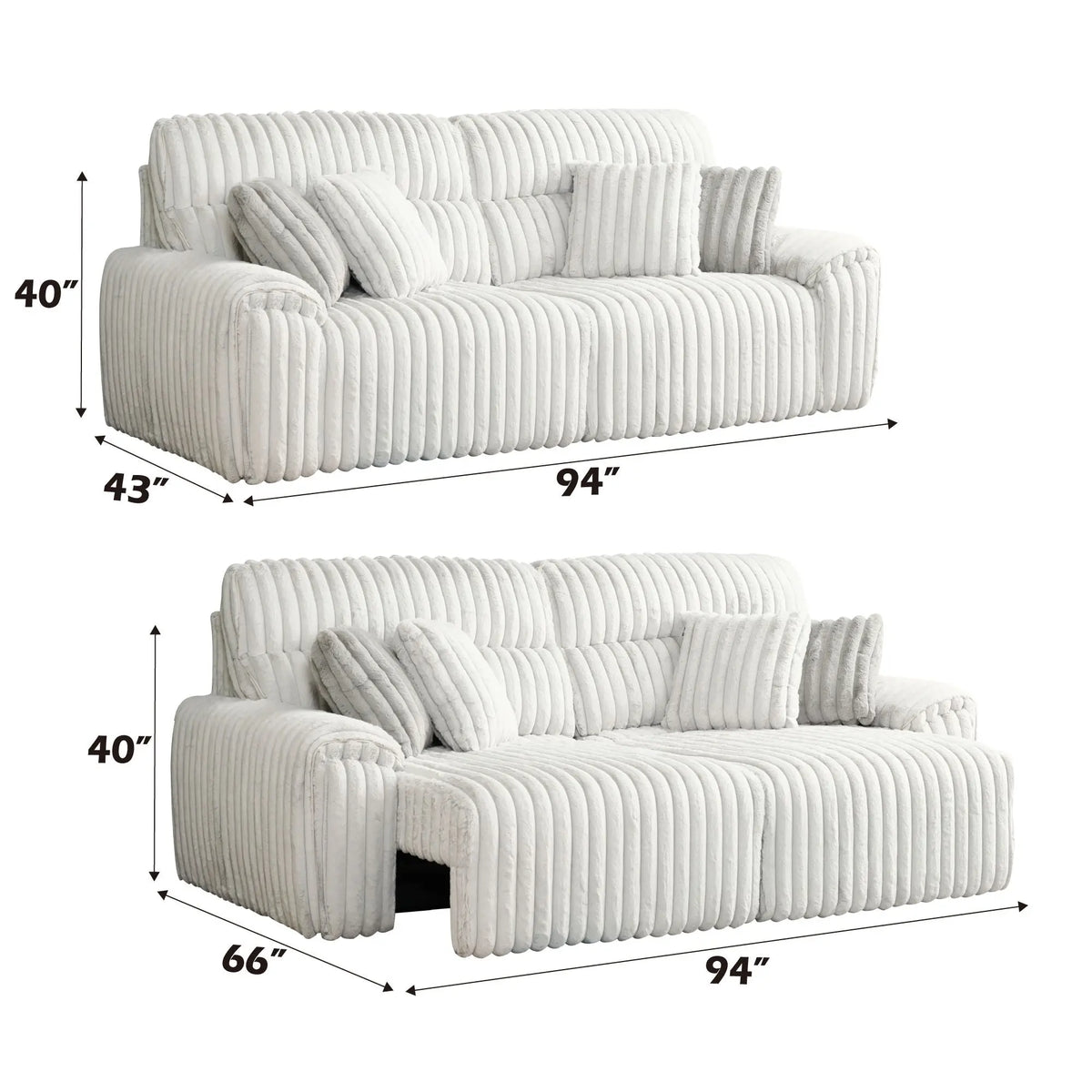Jaya - Power Motion Sofa With Sleeper & USB Port - Mondo Gray Acme