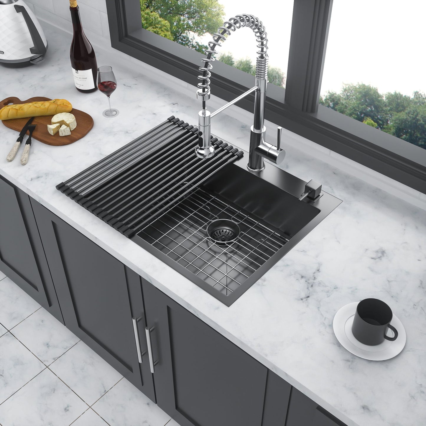 Topmount Kitchen Sink 16 Gauge, Single Bowl Daily Nest