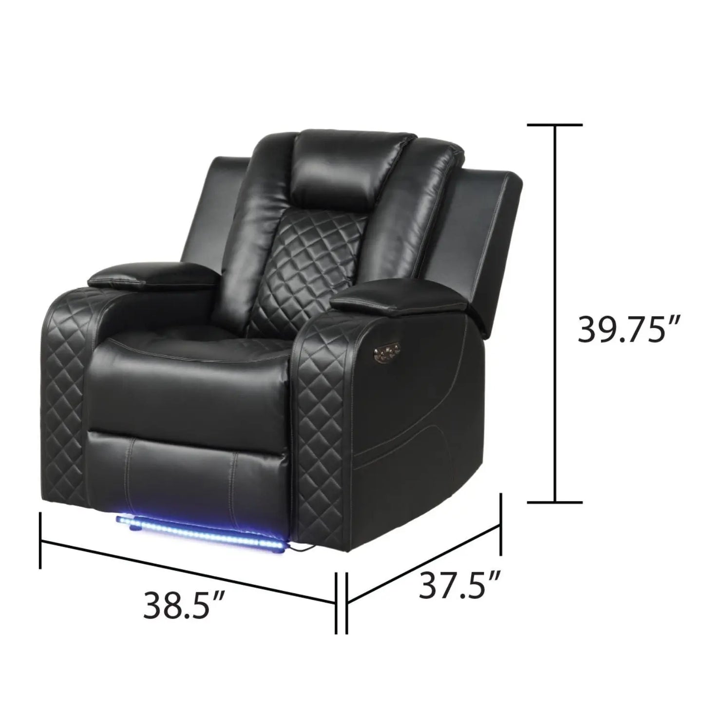 Benz - LED & Power Recliner Chair With Adjustable Headrest Matrix Furniture Group