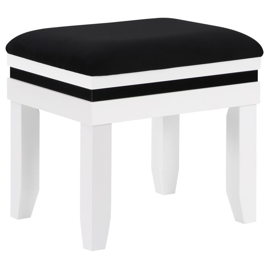 Talei - 6-Drawer Vanity Set With Lighting - Black And White Coaster Fine Furniture