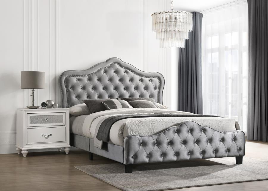 Bella - Upholstered Panel Bed CoasterEssence