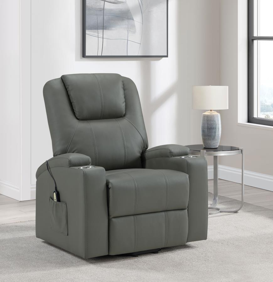 Armstrong - Upholstered Power Lift Massage Recliner Coaster Fine Furniture
