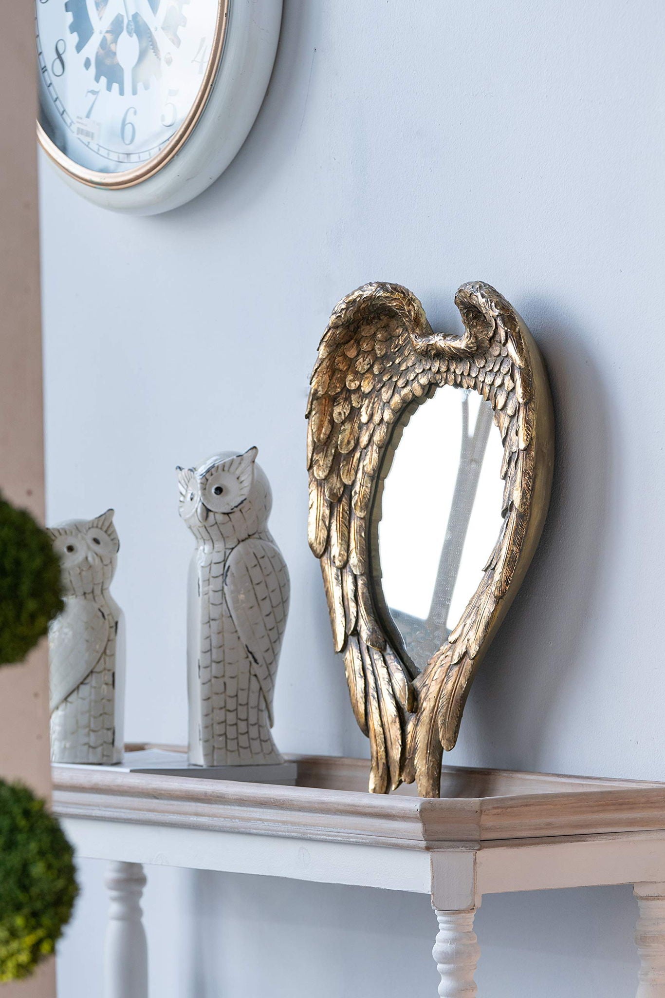 Wing Accent Mirror, Wall Mirror For Living Room - Gold Daily Nest