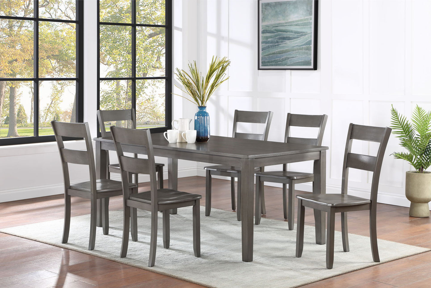 Ryan - Side Chair (Set of 2) - Dark Gray Crown Mark