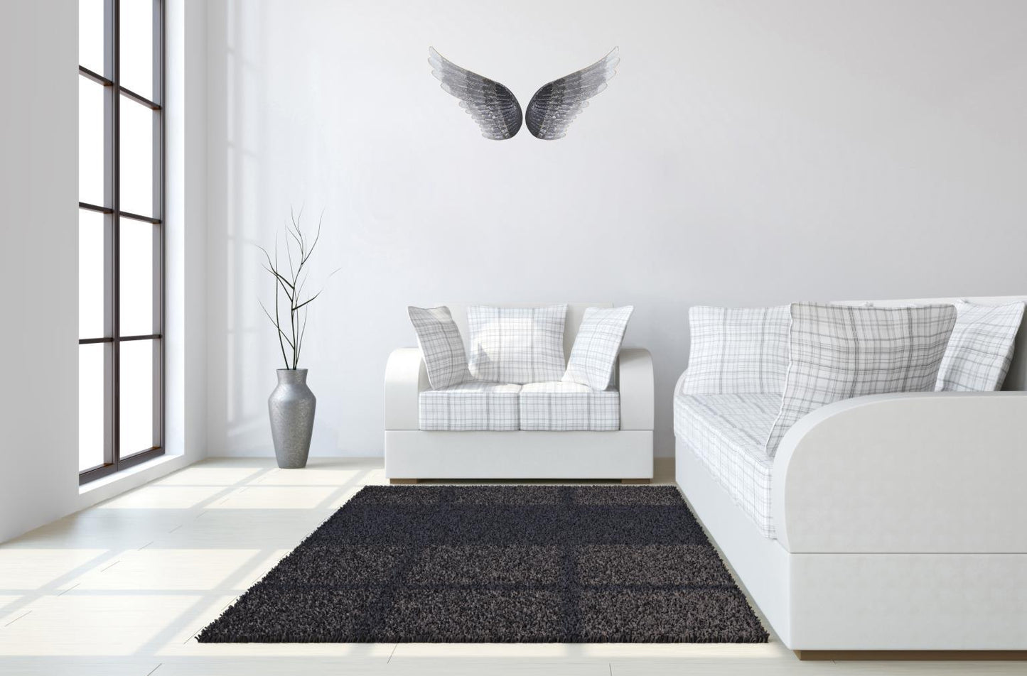 11x25 Metal Wall Decor - Dark Gray Classy Living