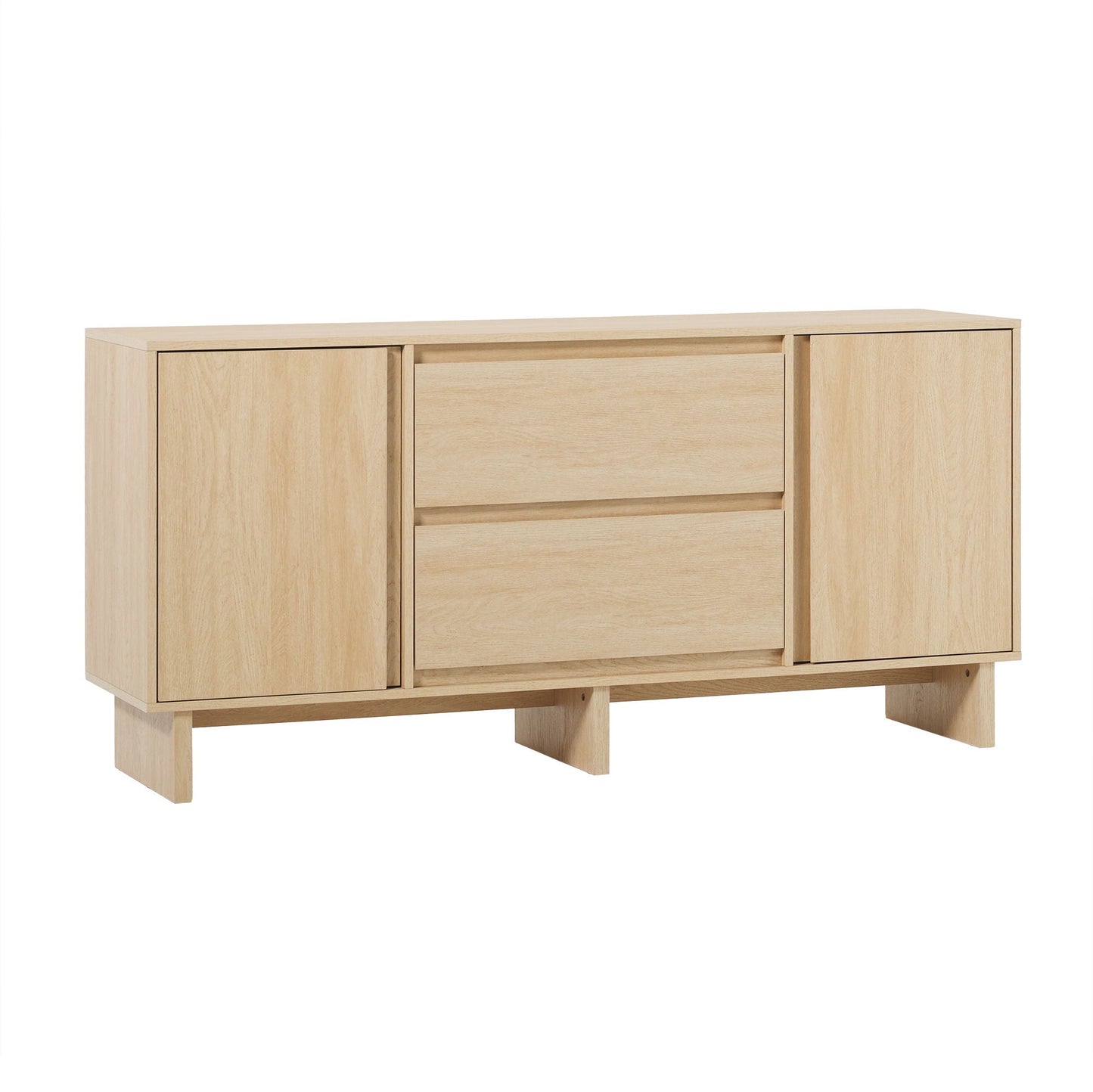Scandi - Sideboard With Beveled Drawers Walker Edison