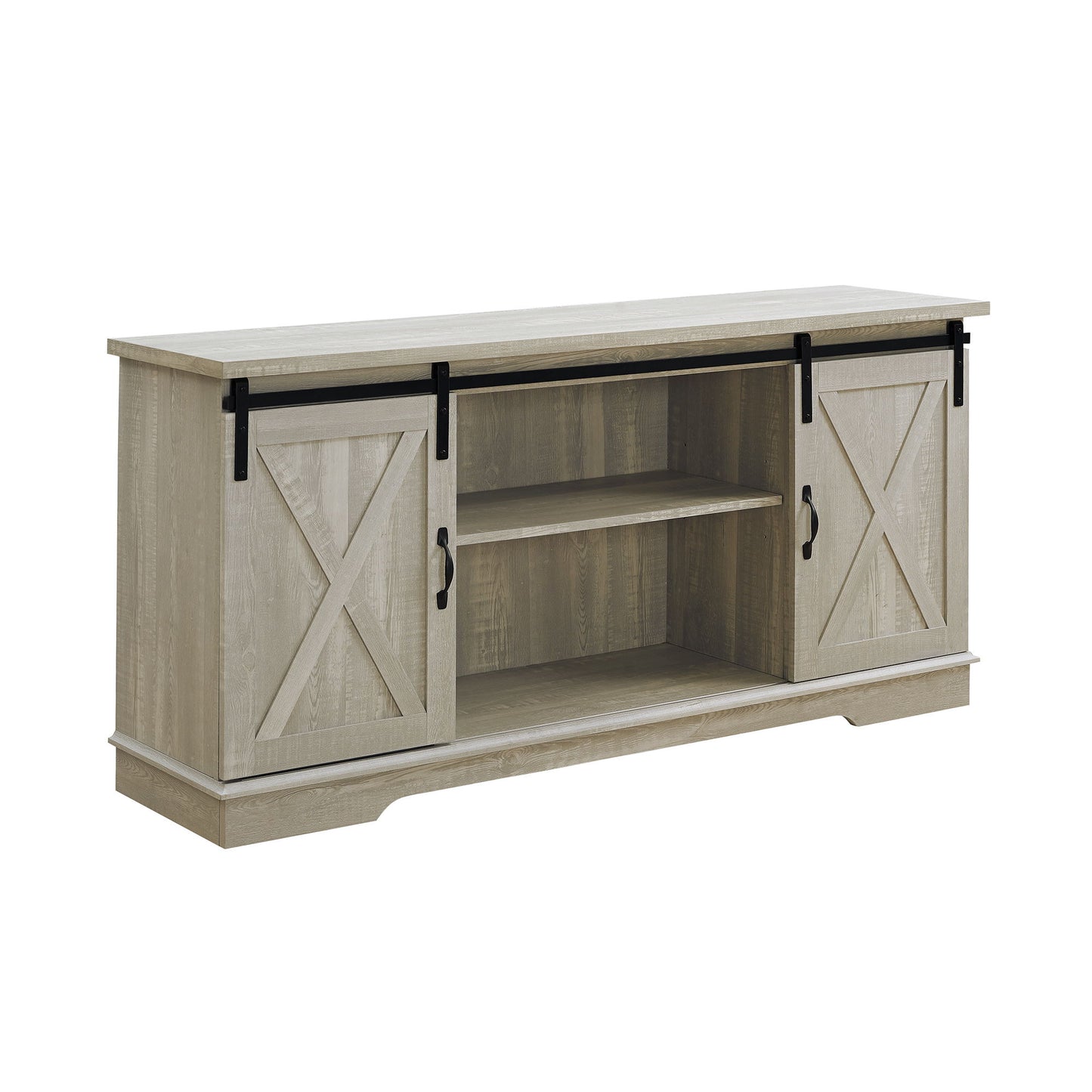 Farmhouse Sliding X Barn Door TV Stand Walker Edison