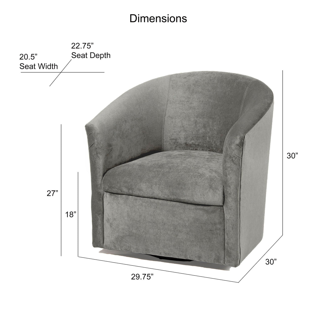 Eden - Swivel Chair With Upholstery And Hardwood Frame Ridgecrest Home