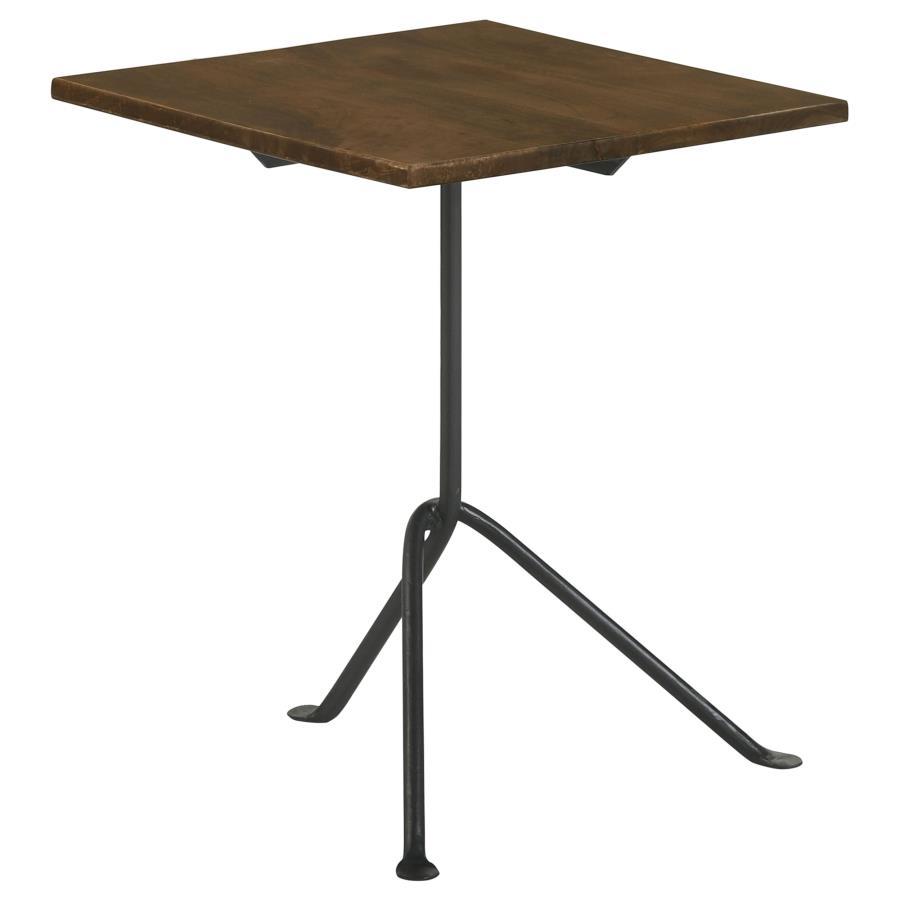 Heitor - Square Wood Top Accent Side Table - Dark Brown CoasterEssence