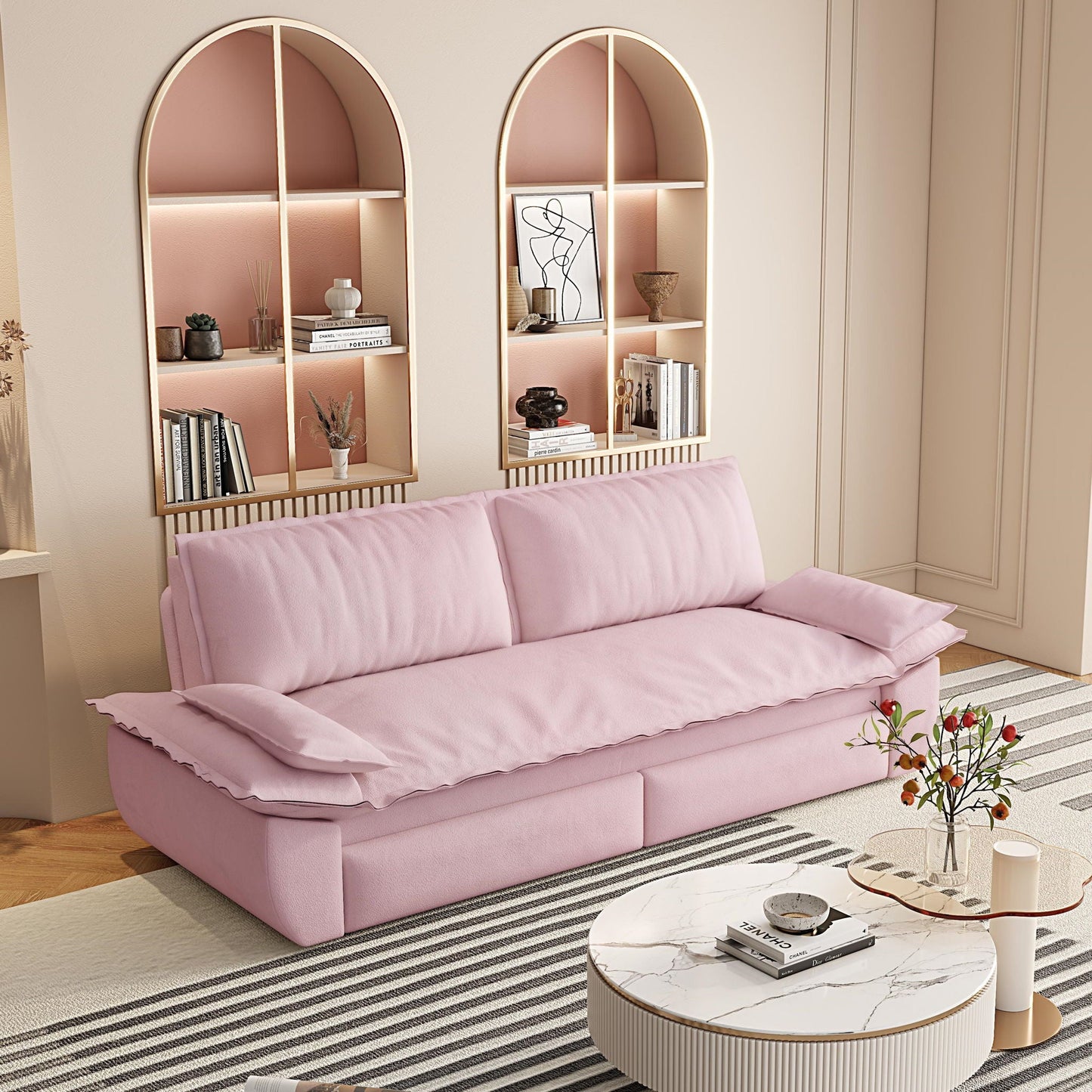 Pull Out Sleeper Sofa Bed, 3 In 1 Multi Functional Home Essentials