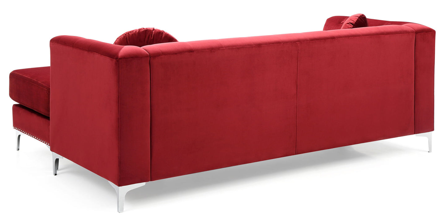 Soft Velvety Micro Suede Sofa Chaise Glory Furniture