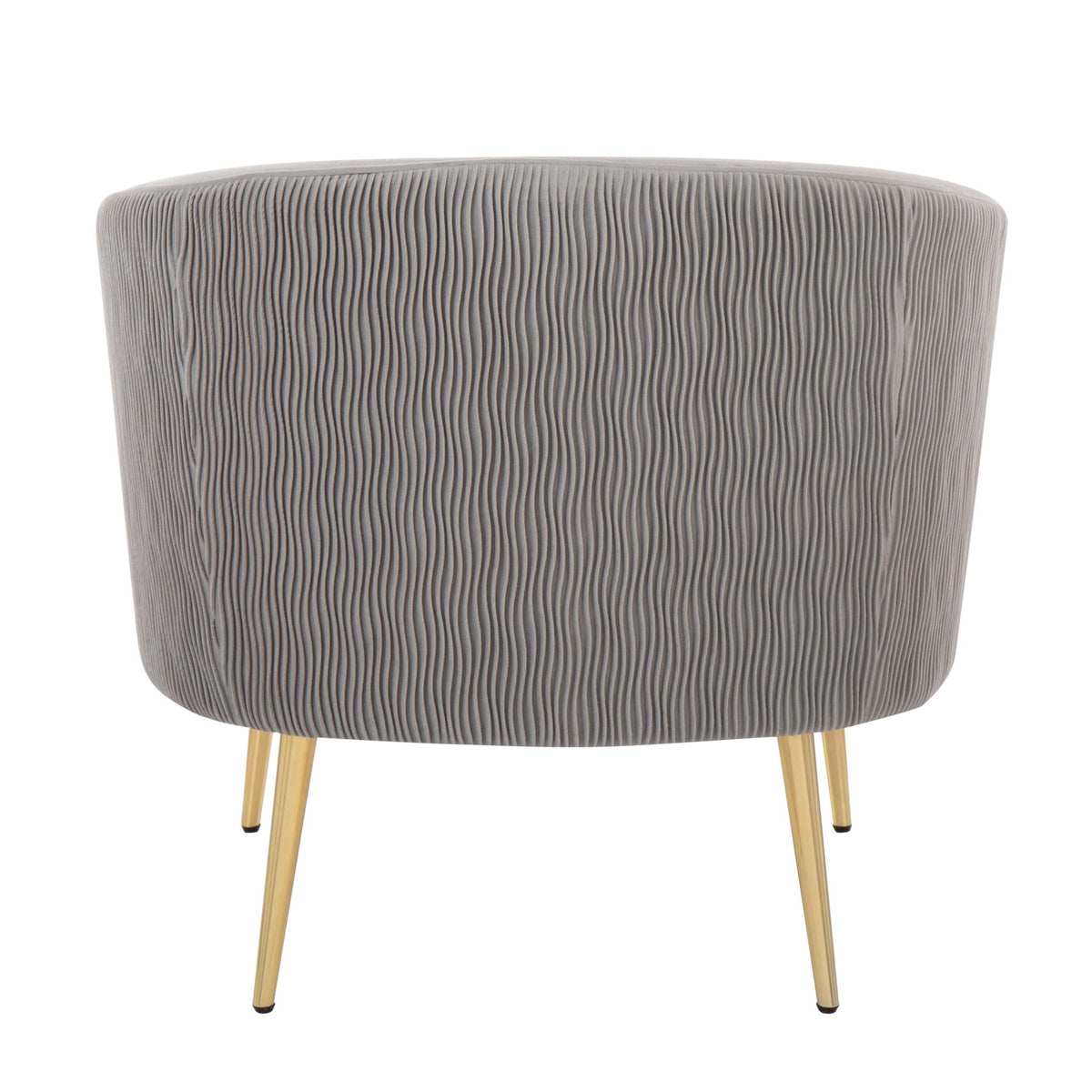 Tania - Pleated Waves Contemporary / Glam Chair - Silver Lumi Source