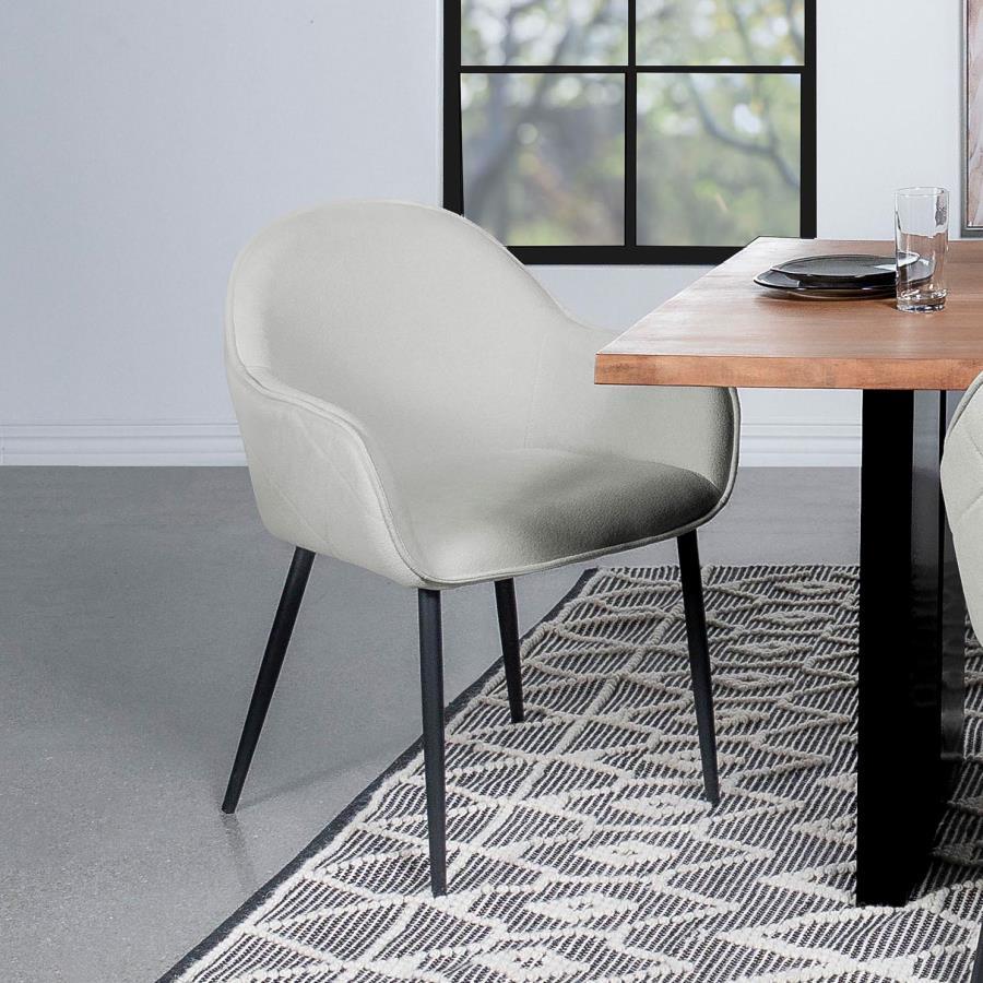 Emma - Fabric Upholstered Dining Arm Chair (Set of 2) Coaster Fine Furniture