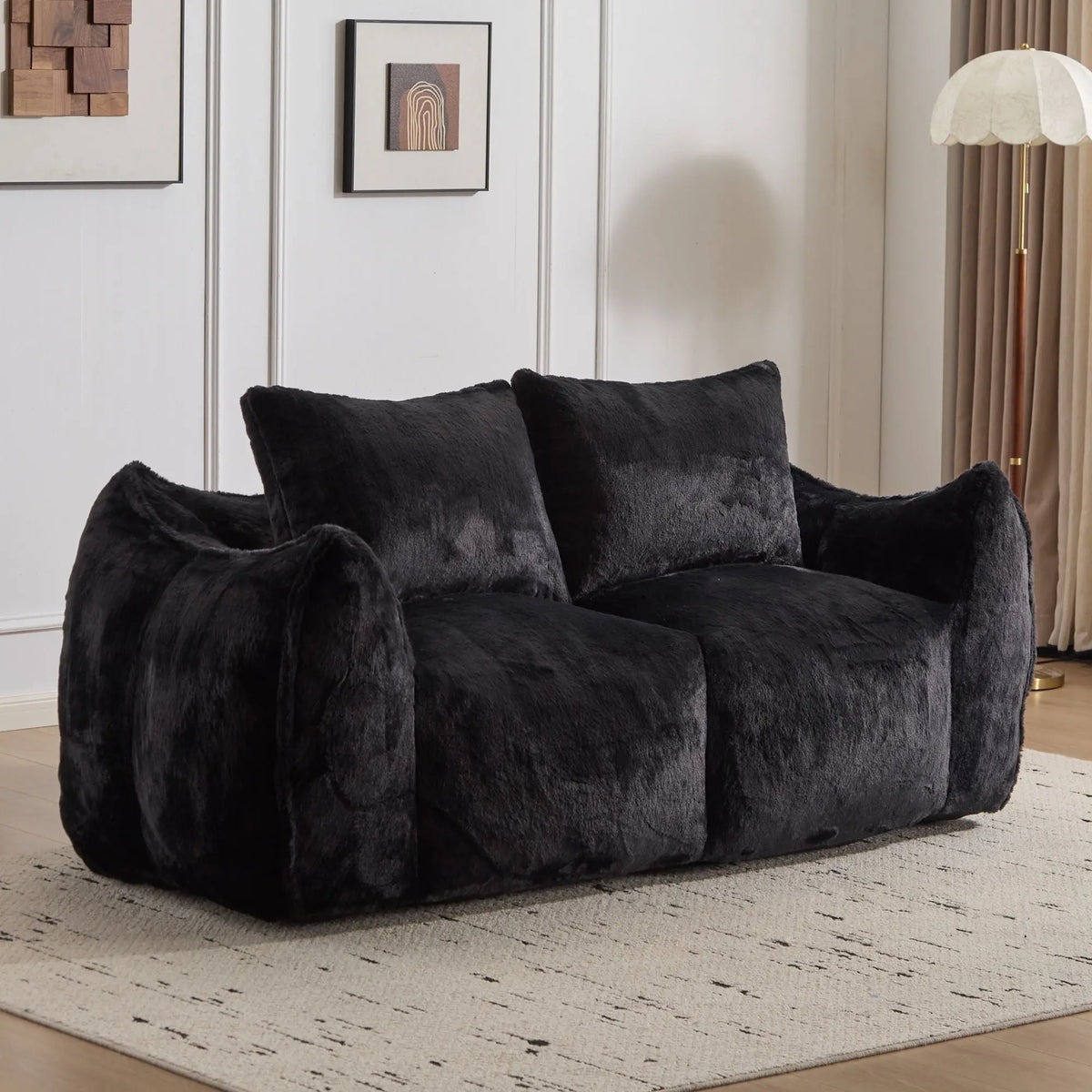 Giant Bean Bag Couch, Ultra Soft Fluffy Loveseat For Living Room Home Essentials
