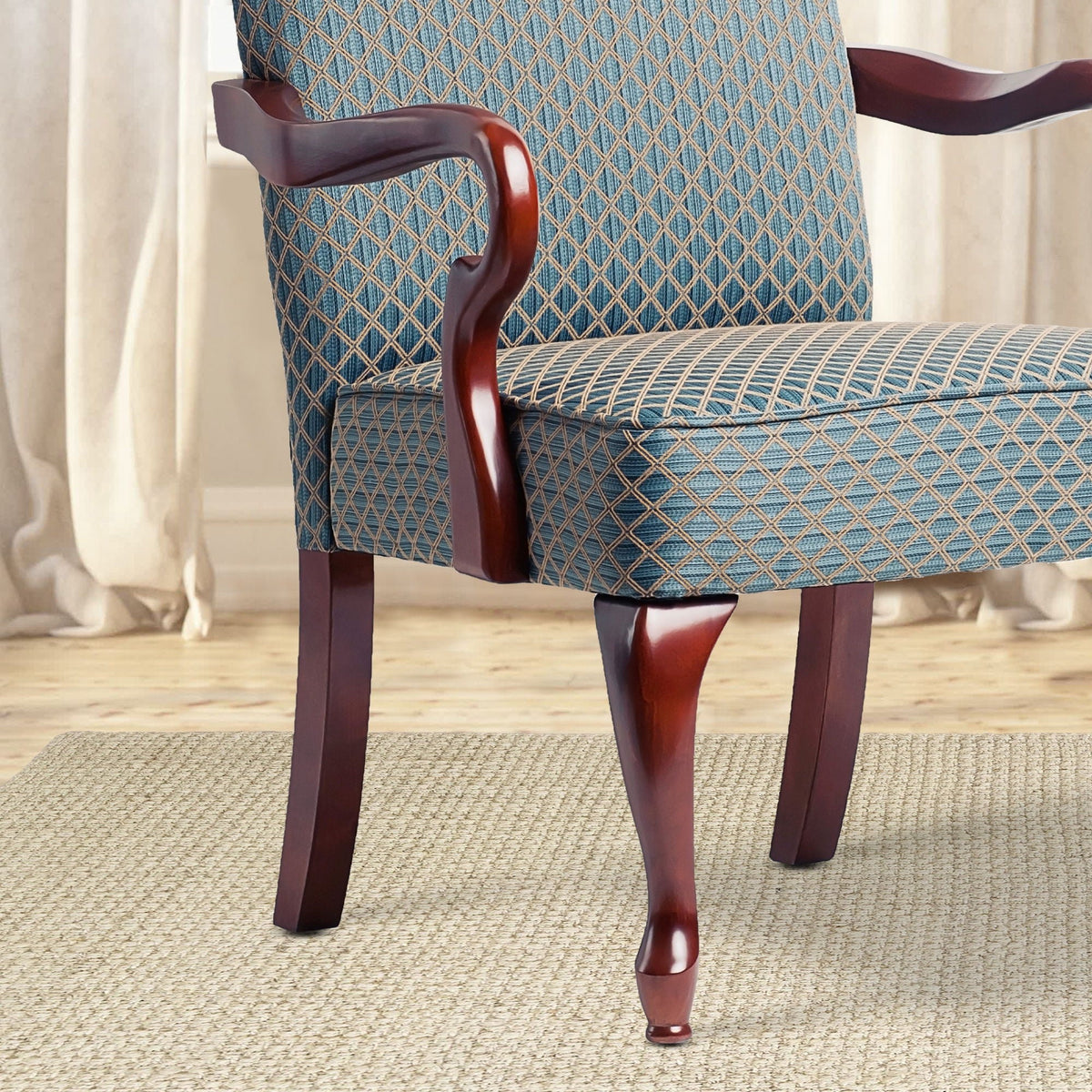 Delaney - Elegant Gooseneck Arm Chair With High Back Ridgecrest Home