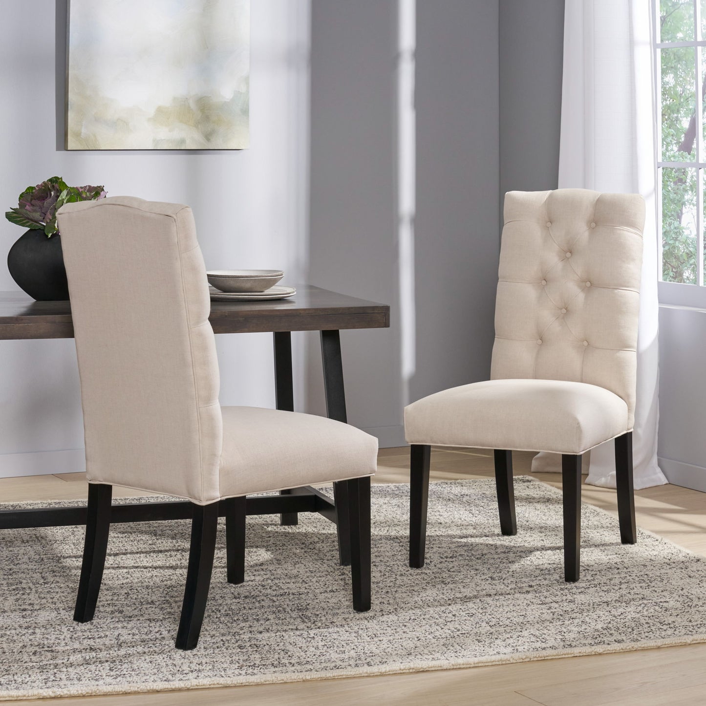 Harding - Tufted Dining Chair (Set of 2) - Natural Noble House