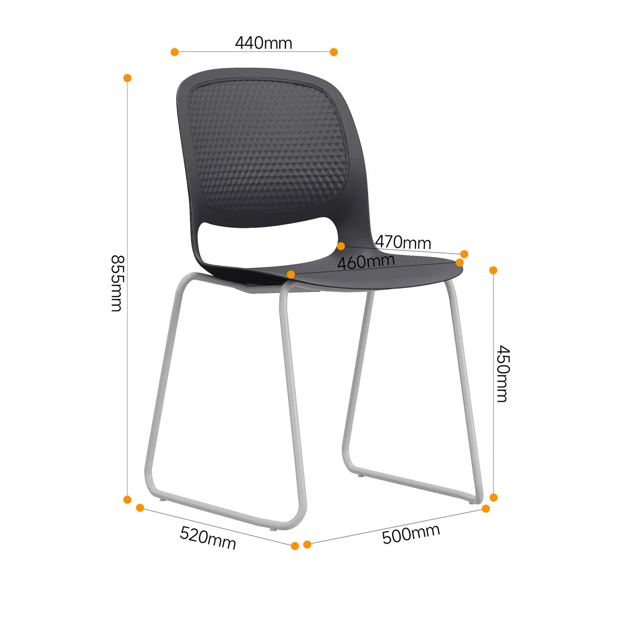 Stacking Chairs (Set of 4) - Black Home Essentials