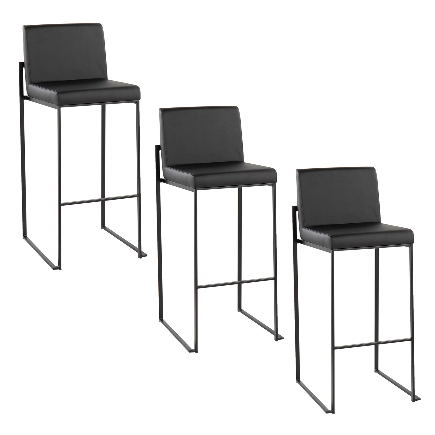 Fuji - Contemporary High Back Barstool Elegant Design Lumi Source