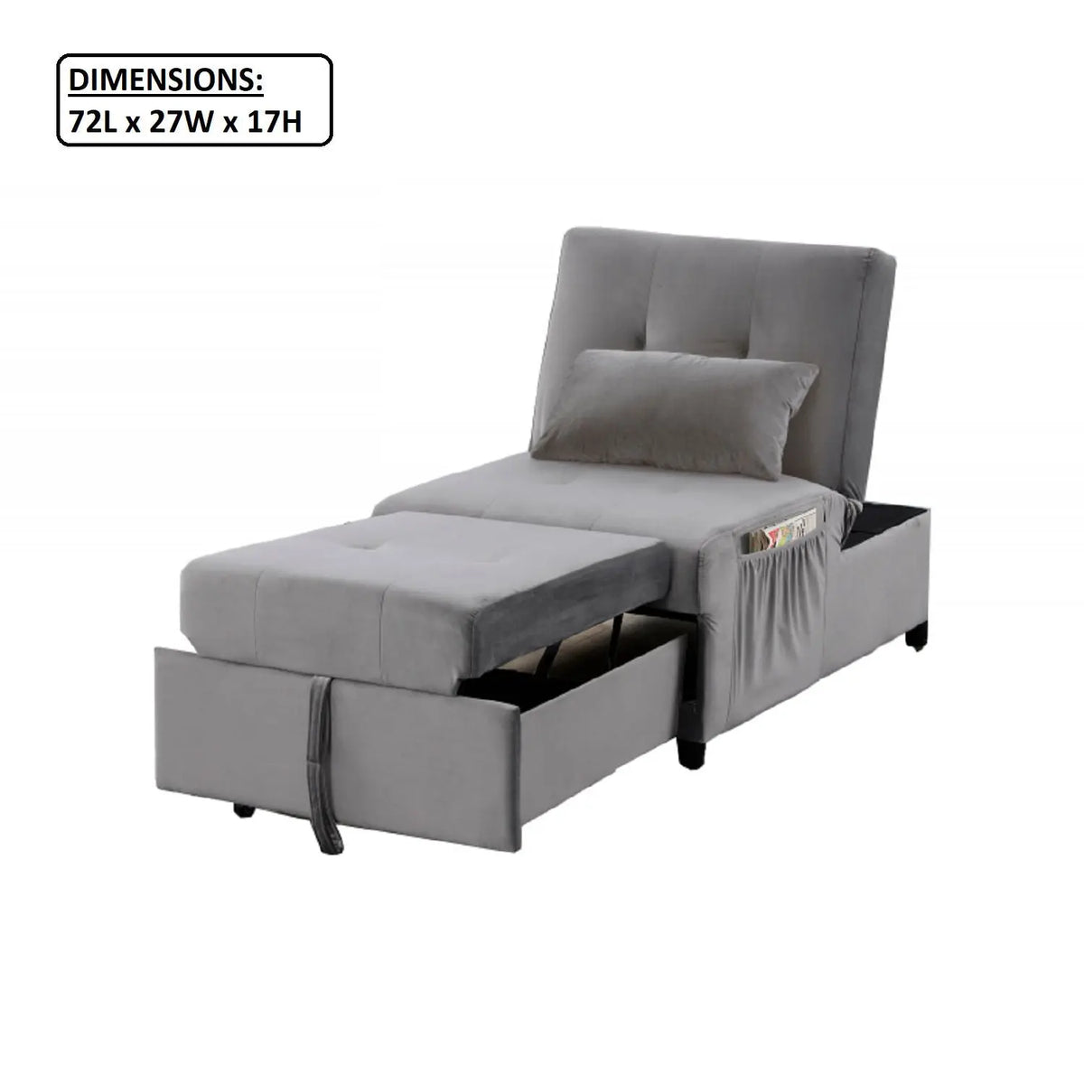Adjustable Sleeper Lounge Chaise Home Essentials