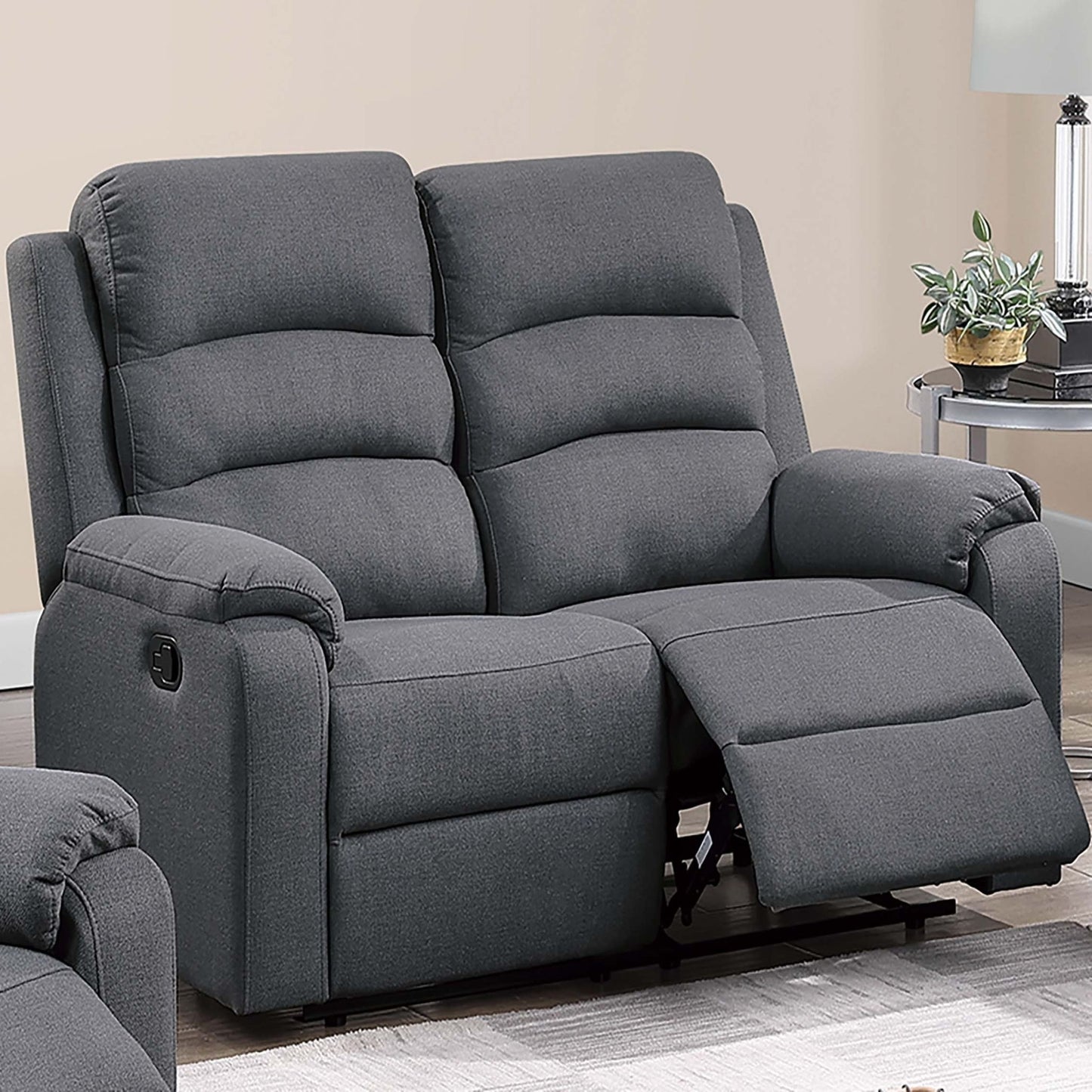 2 Piece Living Room Set With Manual Reclining Loveseat And Recliner Home Essentials