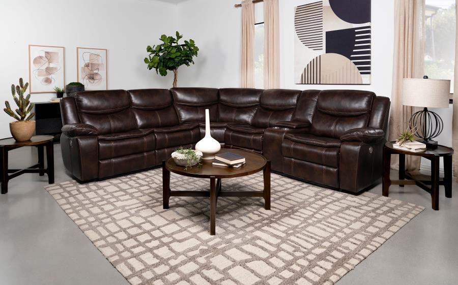 Sycamore - Upholstered Power Reclining Sectional Sofa Coaster Fine Furniture