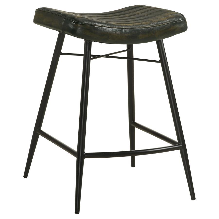 Bayu - Leather Upholstered Counter Stool (Set of 2) Coaster Fine Furniture