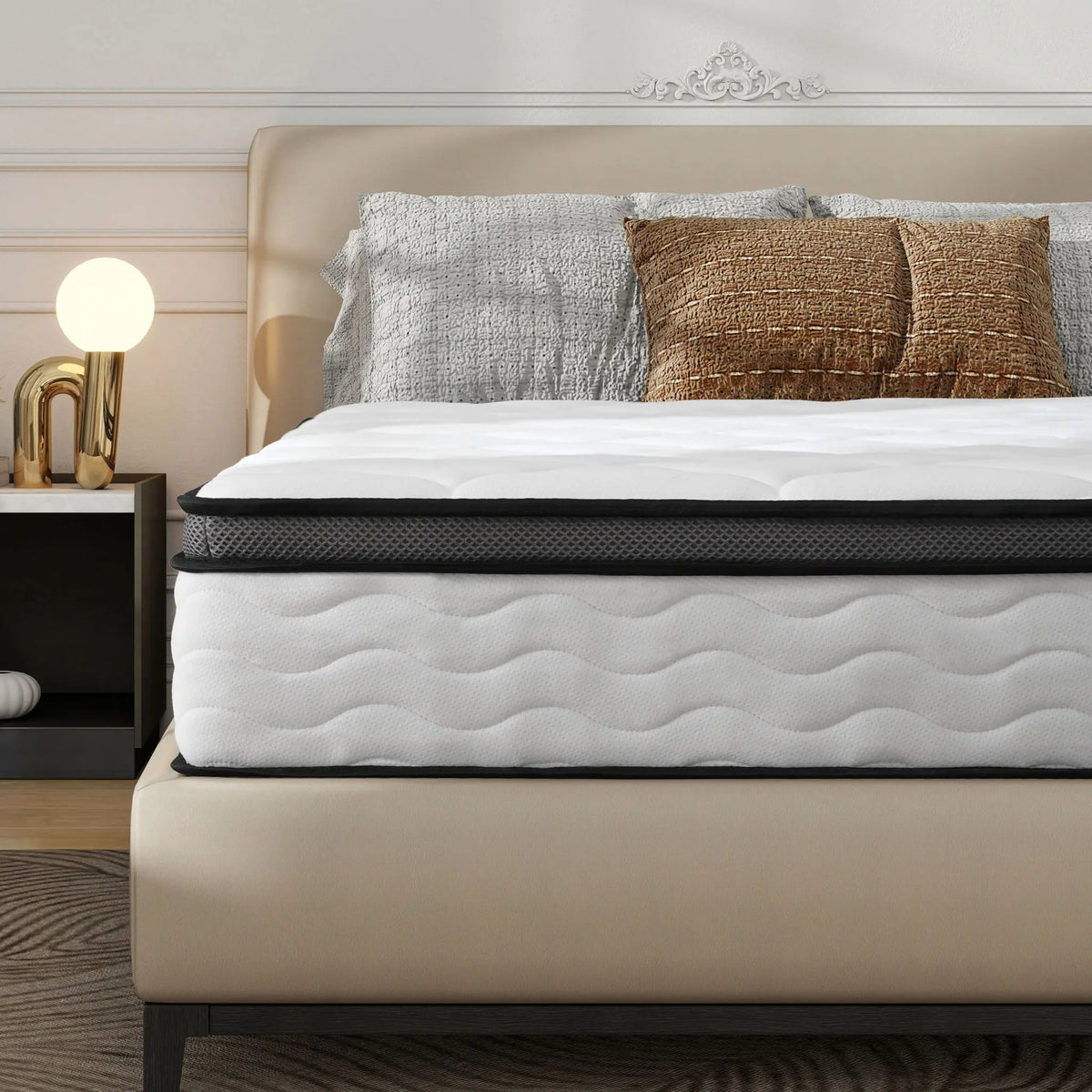 12" Hybrid Mattress With Pocket Coils And Memory Foam, Medium Firm Daily Nest