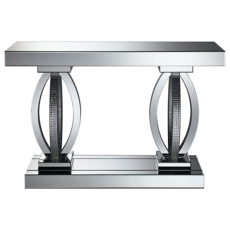 Amalia - Mirrored Acrylic Entryway Sofa Console Table - Silver CoasterElevations