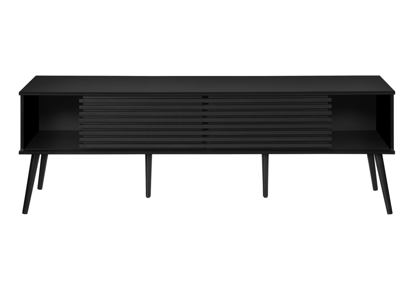 TV Stand, Media Entertainment Center, Storage Cabinet, Console, Storage Shelves, Bedroom, Living Room, Contemporary, Modern - Black 8th Street