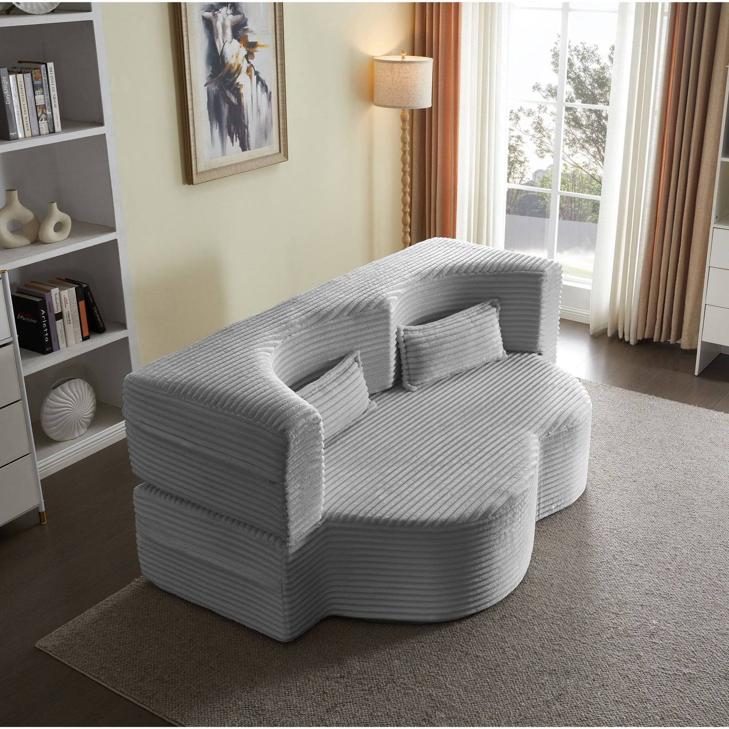 Floor Convertible Sleeper Sofa Bed With 2 Pillows Home Essentials