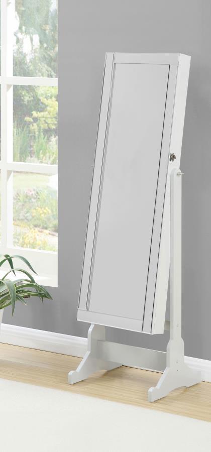 Yvonne - Cheval Mirror With Jewelry Storage - Dove Gray CoasterEssence