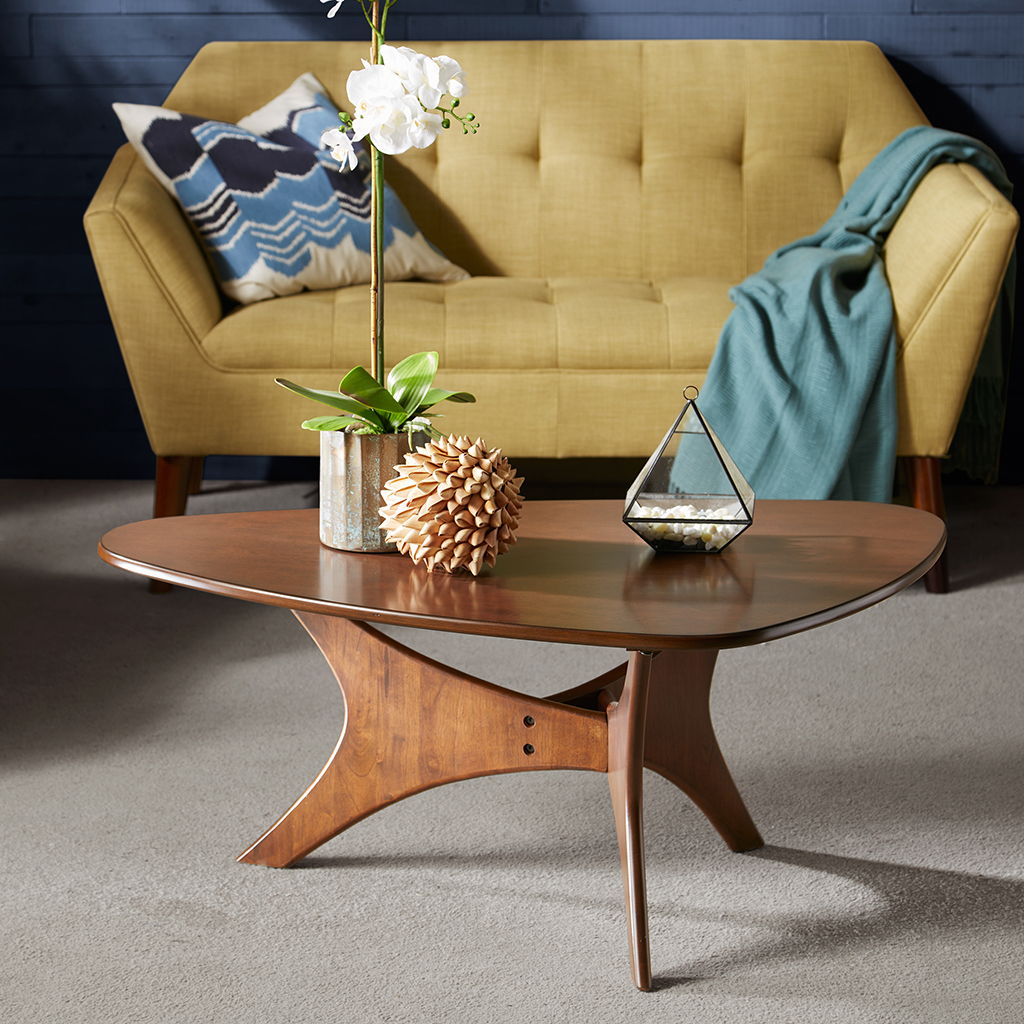 Blaze - Triangle Coffee Table - Brown - Wood INK+IVY
