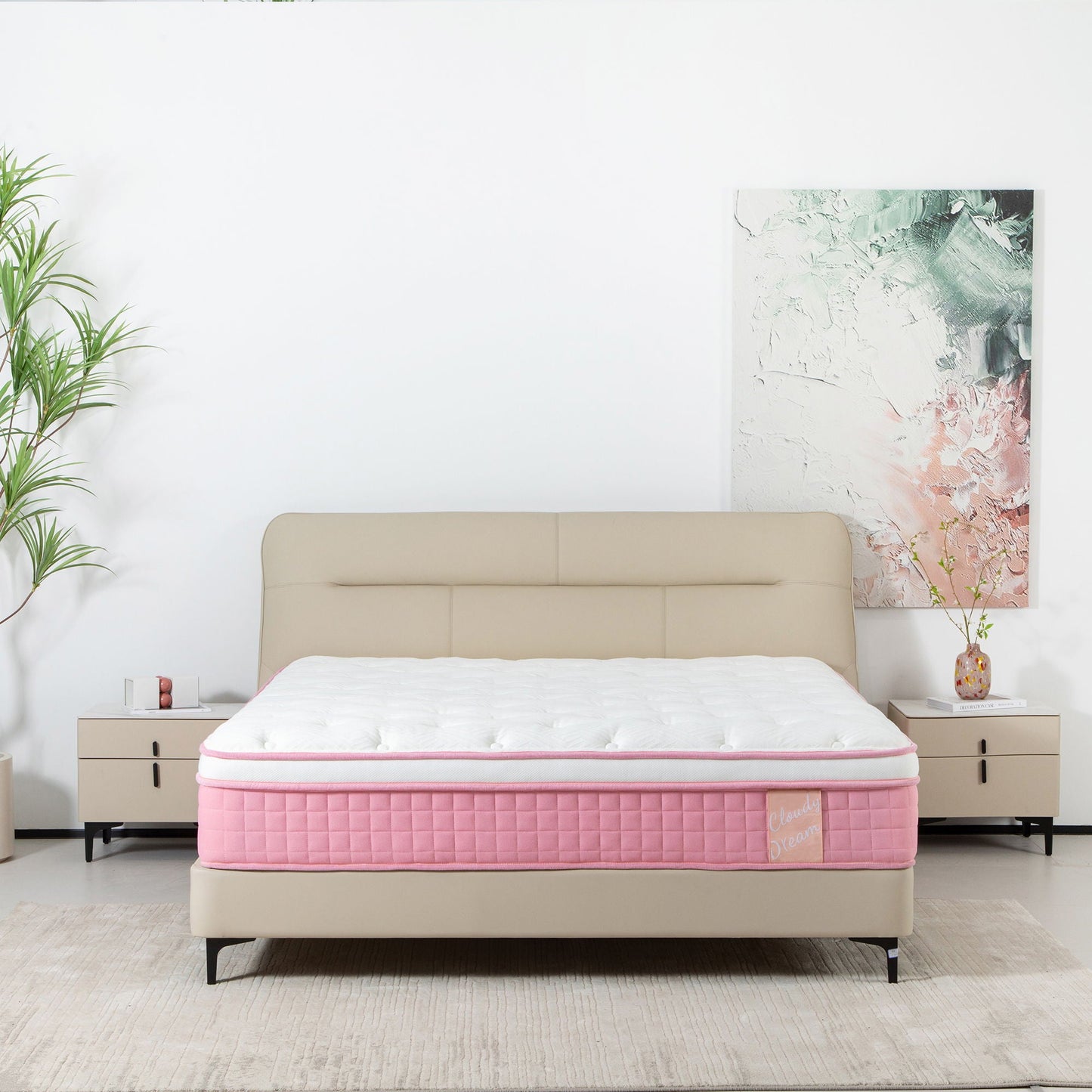 12" Hybrid Mattress With Individual Pocket Spring, Comortable Memory Foam Home Essentials