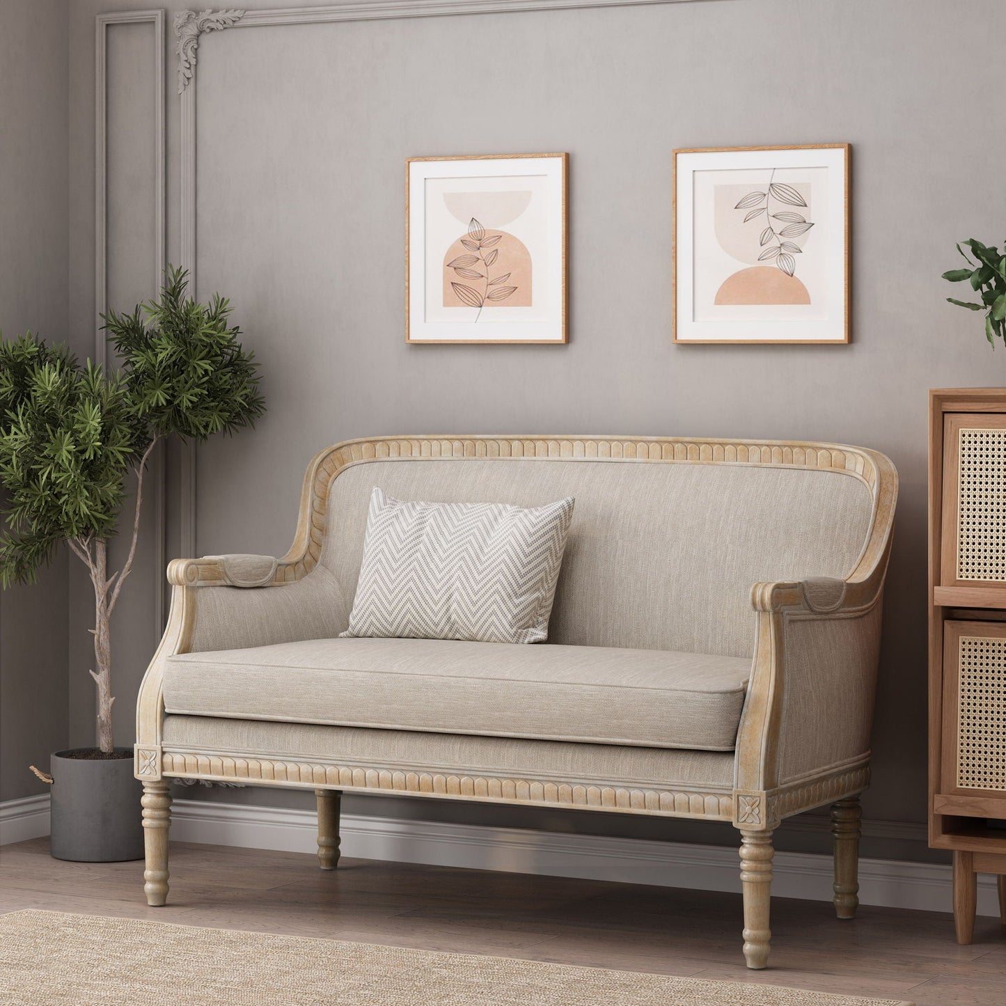 Inspired Style Loveseat Noble House